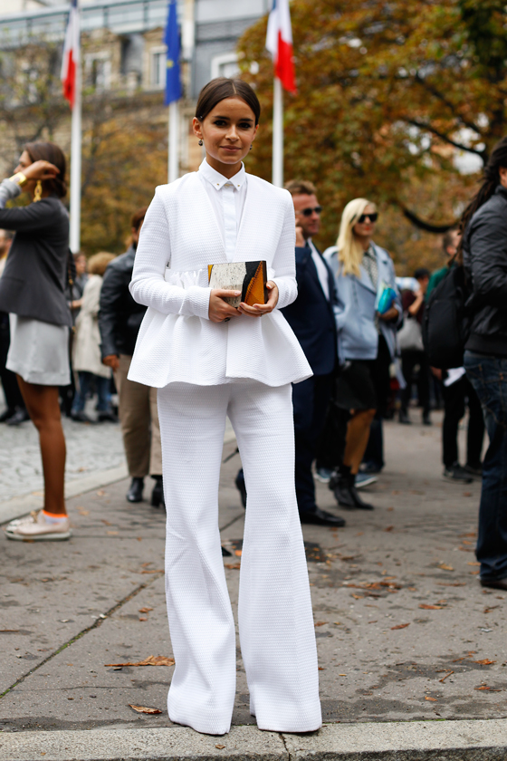 Miroslava Duma White Suit