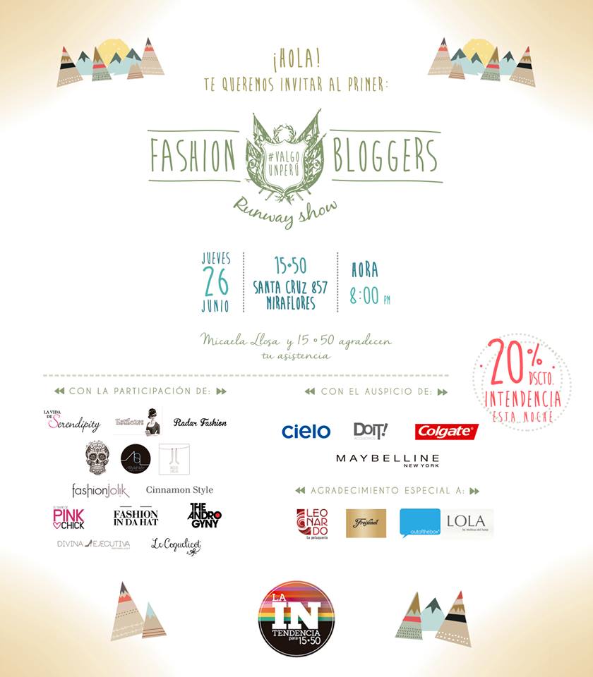 La Intendencia para 1550 Fashion bloggers runway show