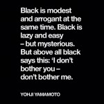 black yohji yamamoto