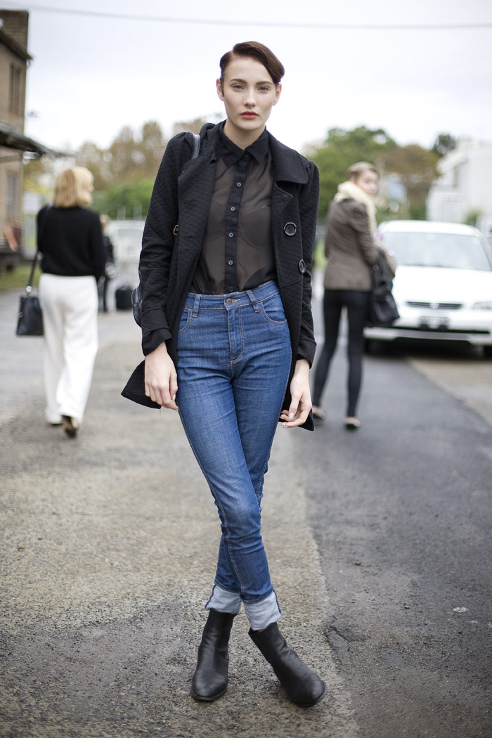 sheer black top style