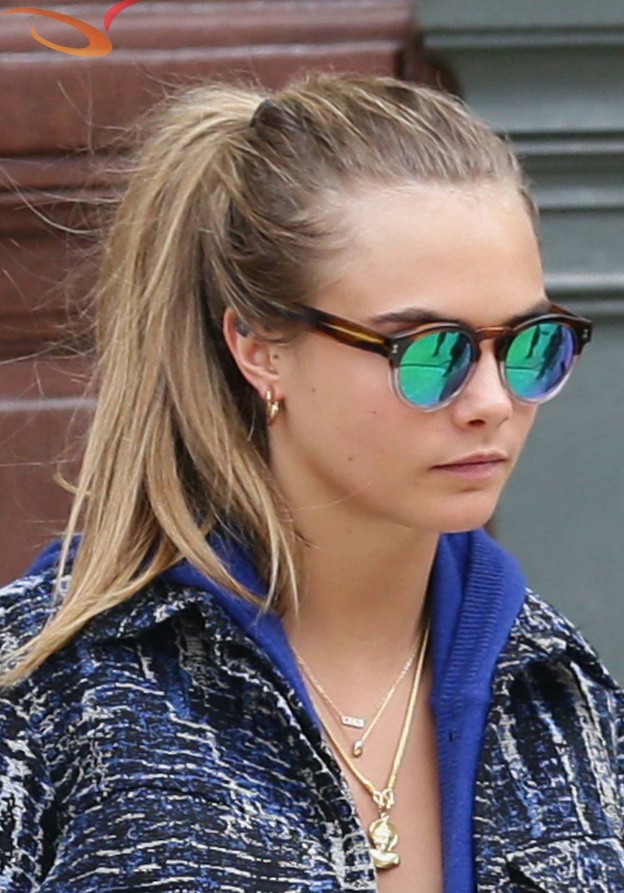 cara delevingne ponytail