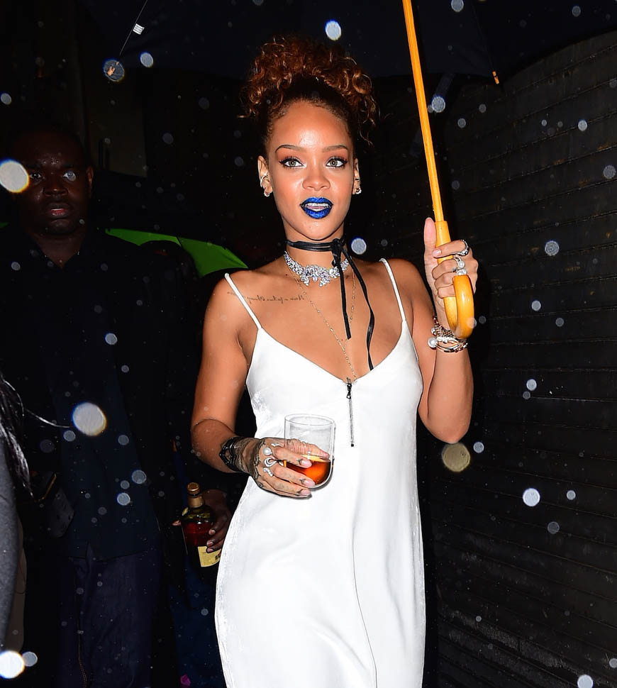 Rihanna Has a Big Smile Despite Her Block Party being Soaked by Rain